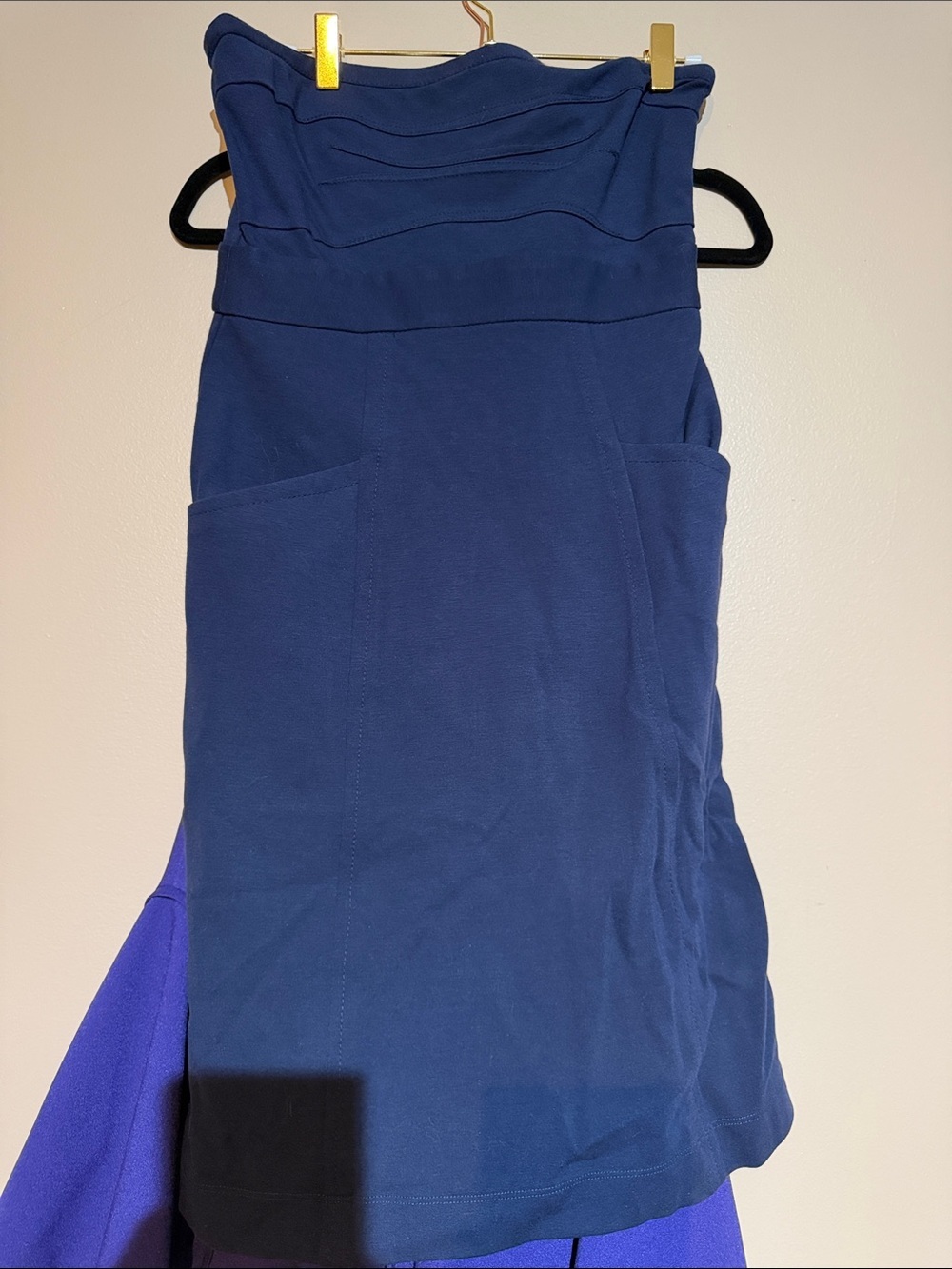 Theory Strapless Royal Blue Sheath Dress